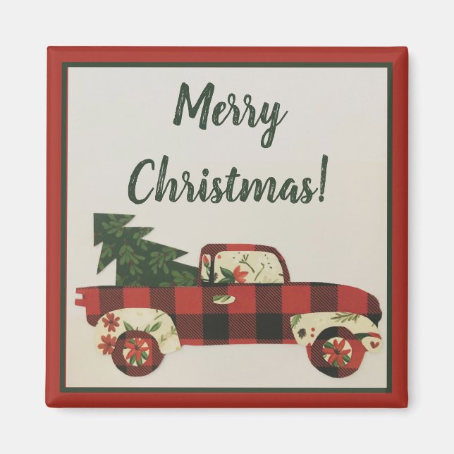 Cutest jul Lastbil Magnet (Framsidan)