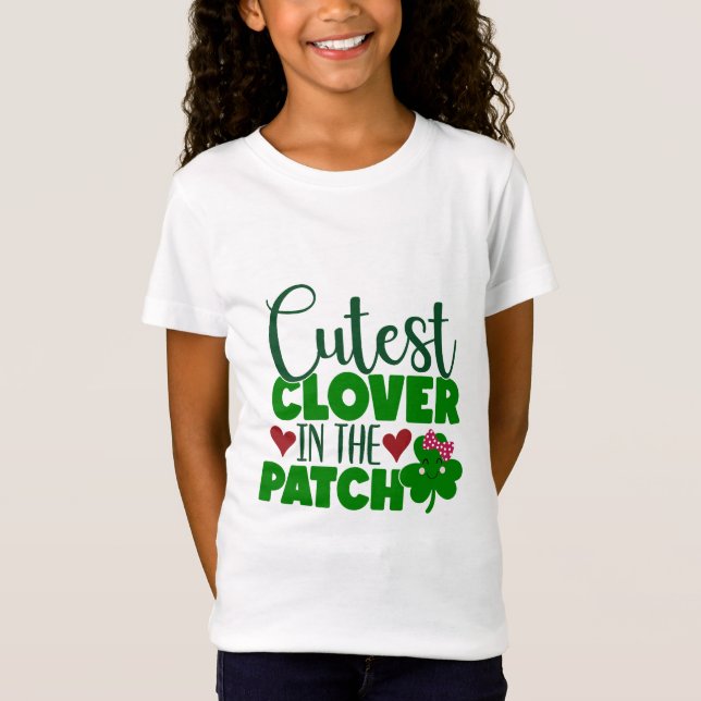 Cutest Klöver i Patch - St. Patrick's Day T Shirt (Framsida)