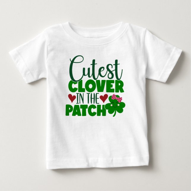 Cutest Klöver i Patch - St. Patrick's Day T Shirt (Framsida)