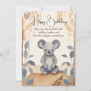 Cutest Koala Birthday Card Meddelande