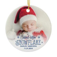 Cutest lille snowflake baby first christmas