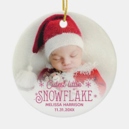 Cutest lille snowflake baby first christmas julgransprydnad keramik