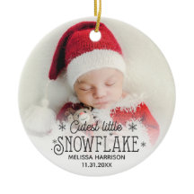 Cutest lille snowflake baby first christmas