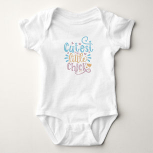 Cutest Little Chick Påsk Bodykostym T Shirt