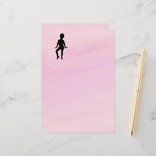 Cutest Little Dancer Dubbla Side Stationery Brevpapper (Fram/Back In Situ)