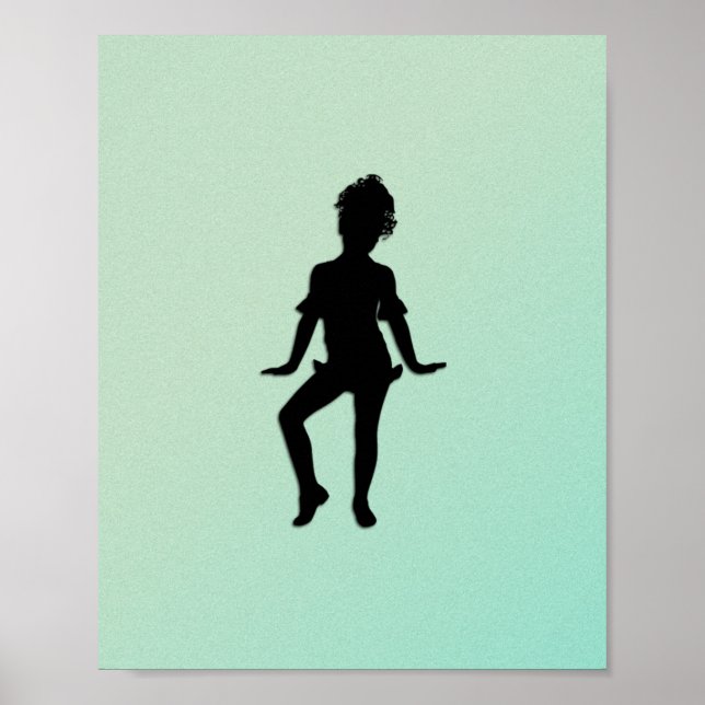Cutest Little Dancer Grönt Poster (Framsidan)