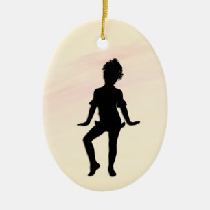 Cutest Little Dancer Mellow Gult Julgransprydnad Keramik