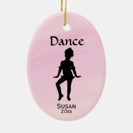 Cutest Little Dancer Namn / Date Julgransprydnad Keramik