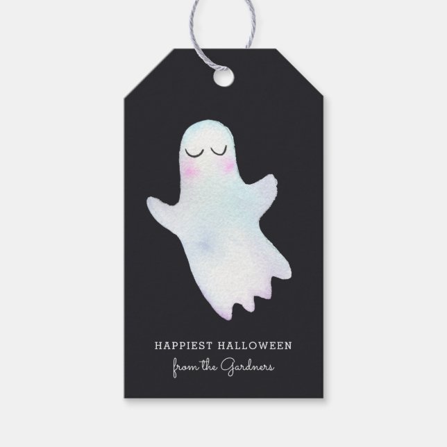 Cutest Little Ghost Halloween Presentetikett (Framsidan)