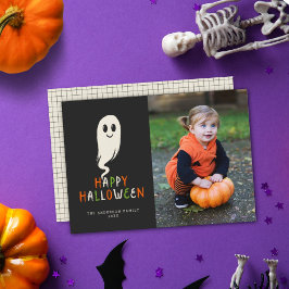 Cutest Little Ghost Happy halloween Photo Julkort