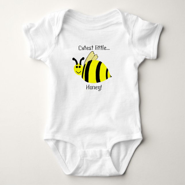 Cutest Little Honung Gult Humla Infant Shirt T-shirt (Framsida)