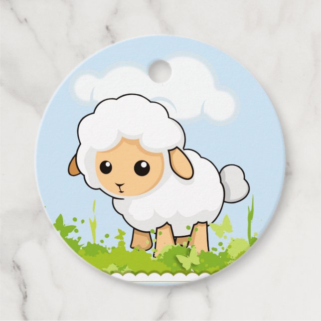 Cutest Little Lamb Gåvor Etiketter (Framsida)