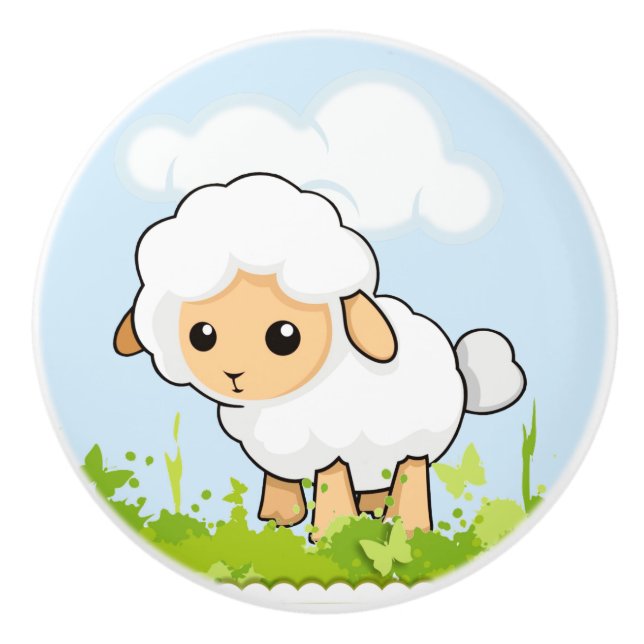 Cutest Little Lamb Knopp (Framsidan)
