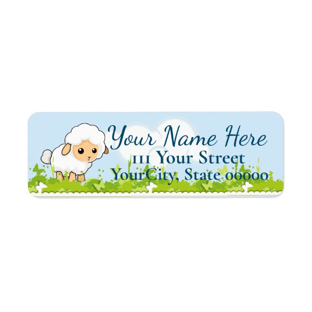 Cutest Little Lamb Returadress Etikett (Framsidan)