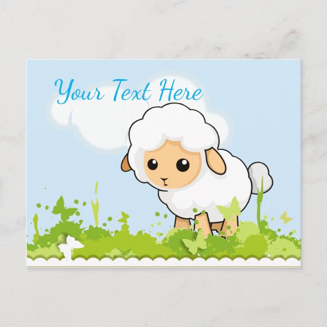 Cutest Little Lamb Vykort (Framsida)