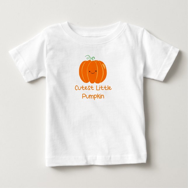 CUTEST LITTLE PUMPKIN Baby Bra Jersey Shirt T Shirt (Framsida)