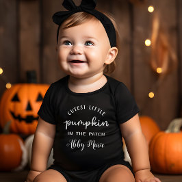 Cutest Little Pumpkin i Anpassningsbarna Patch T Shirt