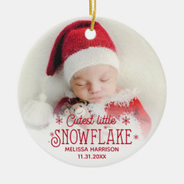 Cutest Little snowflake baby first christmas ceram Julgransprydnad Keramik