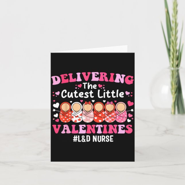 Cutest Little Valentines Labor &amp; Delivery Vale Kort (Framsida)