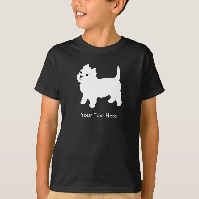 Cutest Little Westie Hund - Westhighland Terrier Tee Shirt (Framsida)
