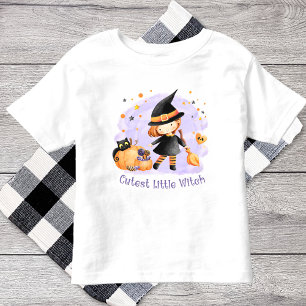Cutest Little Witch Halloween tjej t-shirt