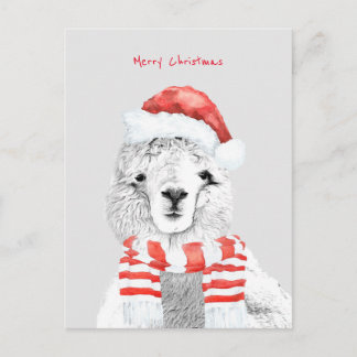 Cutest Llama, någonsin minimalistisk jul Vykort