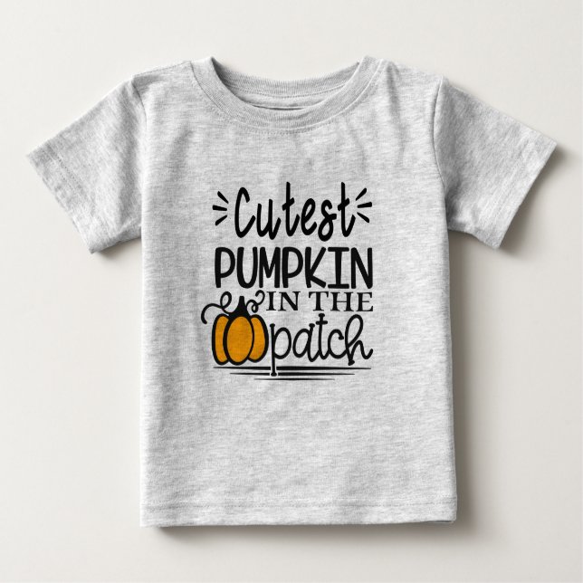 Cutest pumpkin i halloween-konstummer för barn t shirt (Framsida)