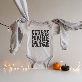 Cutest Pumpkin i Patch Baby Bodykostym T Shirt