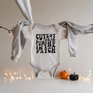 Cutest Pumpkin i Patch Baby Bodykostym T Shirt