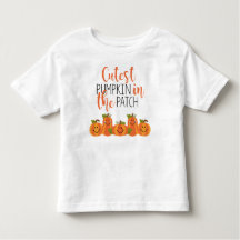Cutest Pumpkin i Patch Småbarn Ruffle Tee