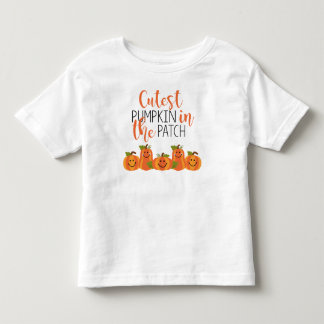Cutest Pumpkin i Patch Småbarn Ruffle Tee Shirt