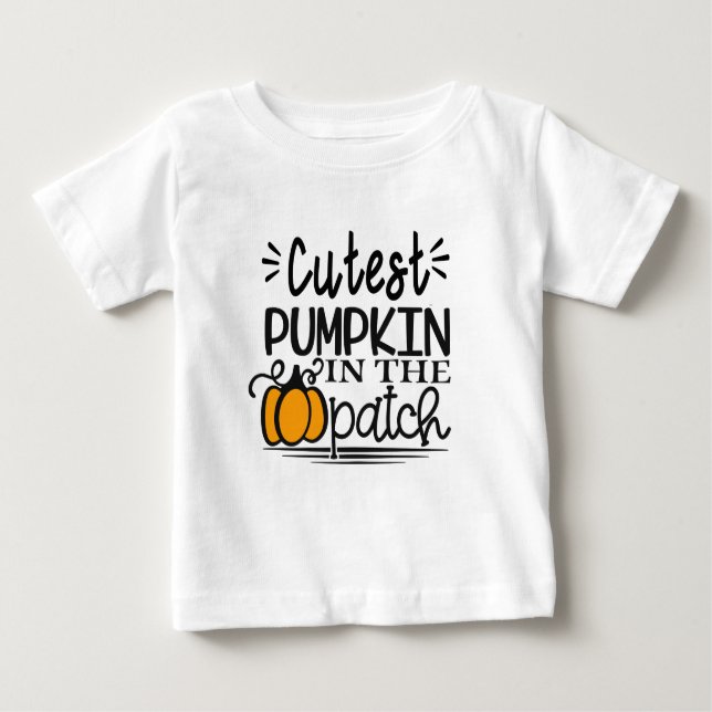 Cutest pumpkin i plåster Tee, halloween Costume T Shirt (Framsida)