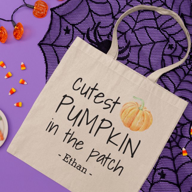 Cutest Pumpkin in Patch | Personlig Kids Tygkasse (Skapare uppladdad)