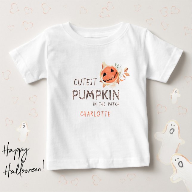 Cutest Pumpkin in Patch T Shirt (Cutest Pumpkin in the Patch Handdrawn Halloween Baby T-Shirt ©Susanne Sachers - Sunny Mind Design)