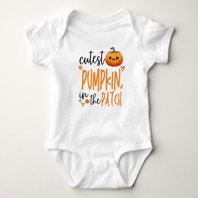 Cutest Pumpkin in the Patch, Fall First Halloween T Shirt (Framsida)