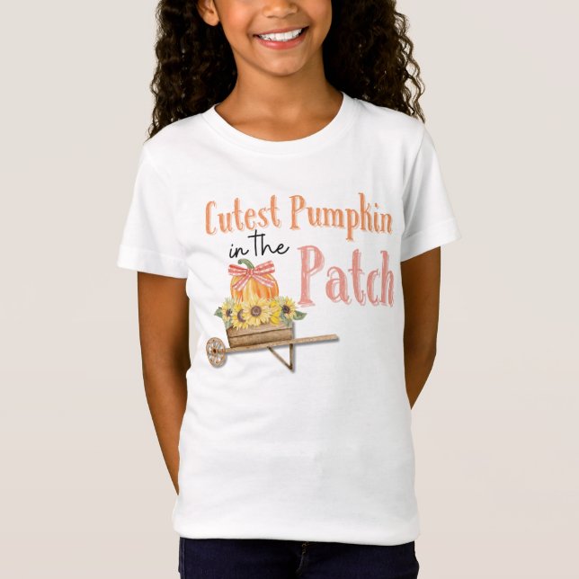 Cutest Pumpkin in the Patch, tjejs T-Shirt (Framsida)