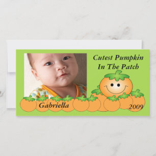 Cutest Pumpkin Kids Halloween-fotokort Julkort