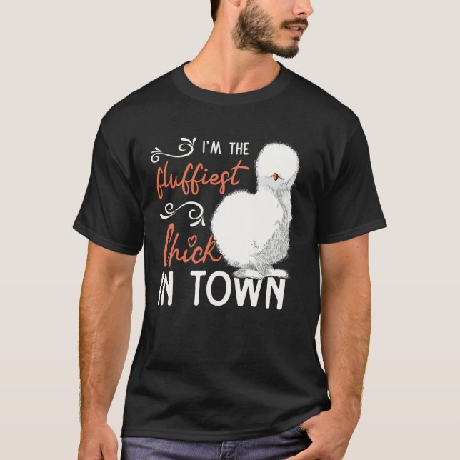 Cutest Silkie Chicken Farmer Farm Chinese Silk Chi T Shirt (Framsida)