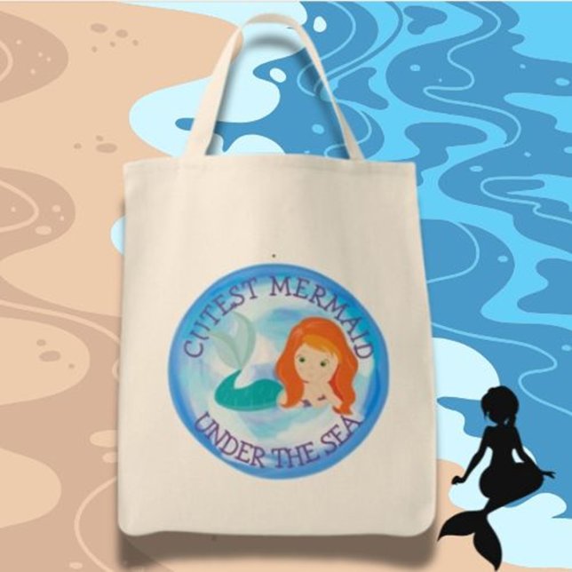 Cutest-Sjöjungfrun under havet Tygkasse (Make Her Birthday Magical with Mermaid Tote Bags!)