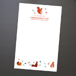 Cutest Squirrel Älskare Personal Brevpapper<br><div class="desc">Det här pappra papperet är perfekten för älskare i ditt liv! De kutaste illustrerade ekorrar som lyser upp dessa personliger, redo att göra ditt utskick och ge ansikte ett leende! Lägg bara till ditt namn och adress eller annan kontaktinformation för den mest förträffliga, anpassade anteckningsskriften som kan visa din roligt...</div>
