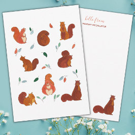 Cutest Squirrels Stationery Kort