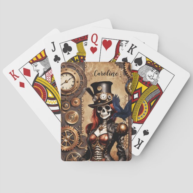 Cutest Steampunk Skeleton Casinokort (Baksidan)