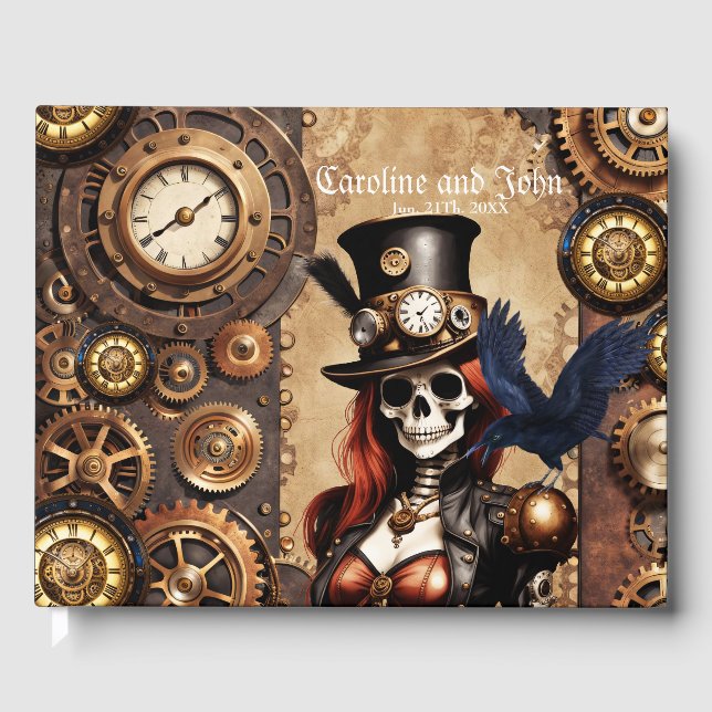 Cutest Steampunk Skeleton Gästböcker (Framsida)
