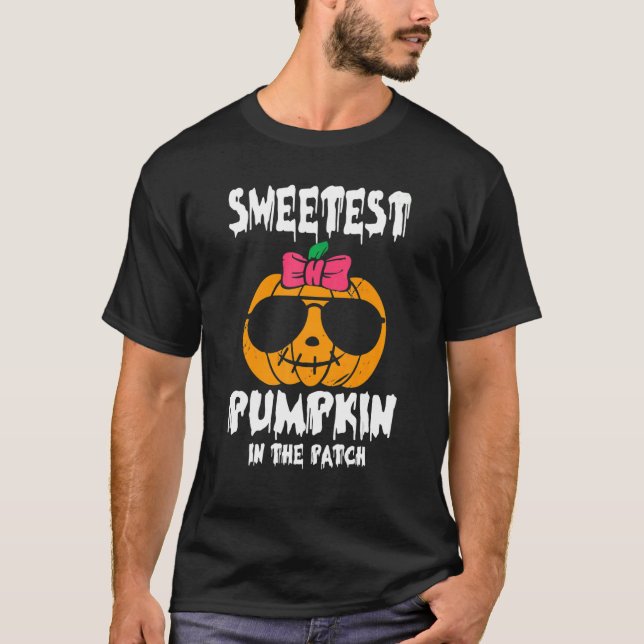 Cutest Sweetest Pumpkin in Patch Halloween Tod T Shirt (Framsida)