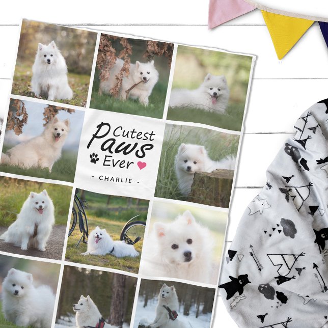 Cutest Tassar någonsin Modern Family Hund Photo Co Fleecefilt (Skapare uppladdad)