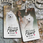 Cutest Tassar någonsin Pet Photo Hund älskare Keep<br><div class="desc">Fira ditt hårigs bästa vän med "Cutest Tassar någonsin" Pet Photo Hund älskare Keepsaki Keychain! Personlig med hund och två omhuldade foton på vardera sidan har denna snyggt nyckelkedja elegant svart typografi som får frasen "Cutest Tassar någonsin" att framstå på ett vackert sätt. En tankfull gåva till hund mammor, husdjursägare...</div>