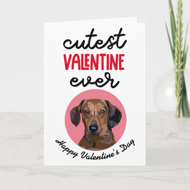 Cutest Valentine nånsin.. från din Dachshund Helgkort (Framsida)