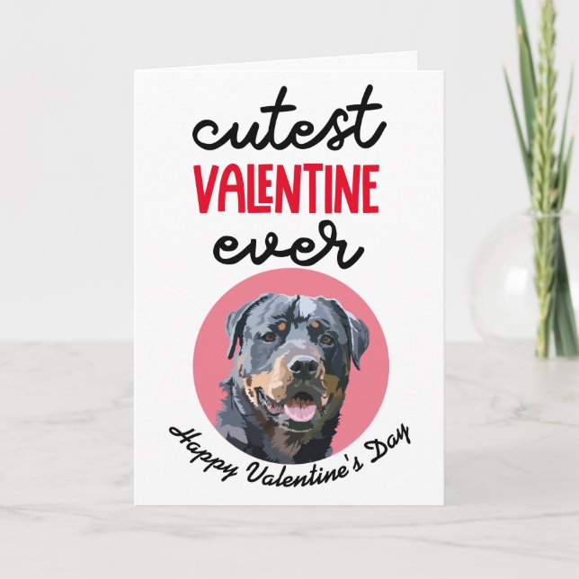 Cutest Valentine nånsin ...kort från din Rottweile Helgkort (Framsida)
