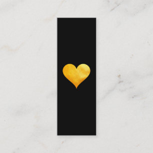 Cutesy Guld Heart Mini Visitkort