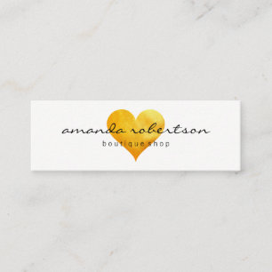 Cutesy Guld Heart Mini Visitkort
